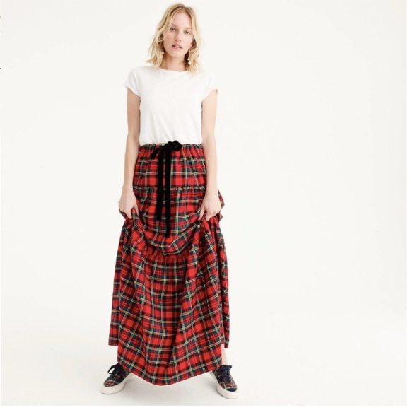 J. Crew Dresses & Skirts - J. Crew Tiered Maxi Skirt in Tartan Plaid